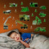 Glow in The Dark Construction Wall Stickers – 10 Large Bright Decals for Bedroom Walls & Ceilings – Best for Bedtime