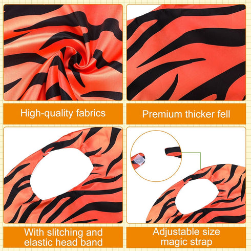 12 Set Safari Animal Mask and Capes | Kids Jungle Safari Theme Party Favors | Cosplay Wild Birthday Decorations