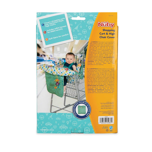 Nuby Diamond Print Multi-Use Shopping Cart & High Chair Cover