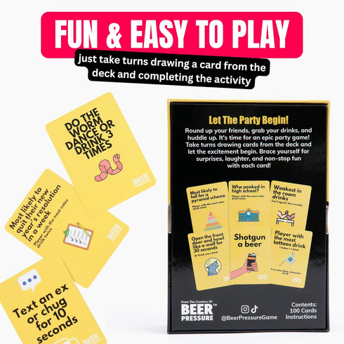 Beer Pressure - Drinking Card Game for Parties, Pregames, and Game Nights, Perfect Party Gift