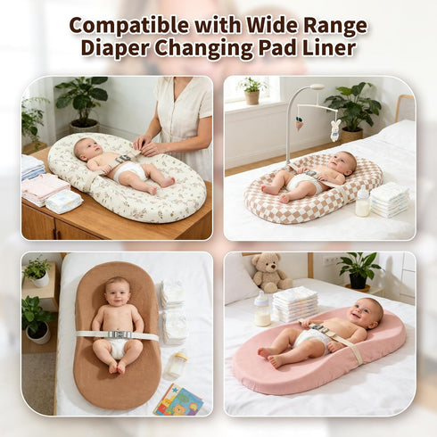 ChildLike 2 Pack 32"x16" Changing Pad Cover for Girls Boys,Lovely Soft Breathable Cotton Changing Table Cover,Unisex