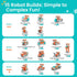 Sillbird 8-14, 15-in-1 Set, 212 Solar Robot Building Kit STEM Gift for Boys Aged DIY Science Educational Robotic Solar