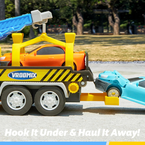 3 4 5 6 7 2 JOVA Vroomix Kids Tow Truck Toys for Years Old Boys, Toddler Car Toys, Large Truck with Transformation Cars