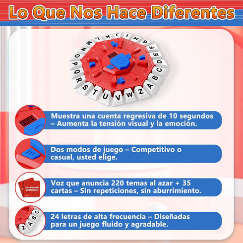 2 35 Resflycheng Juego de Mesa en Espaol con Pantalla Digital y Modos de Juego, Tarjetas Doble Cara, Ideal para Fiestas