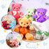HyDren 12 Pieces Soft Plush Operation Christmas Bears Stuffed Animals with Ribbon Bow for Baby Shower, Party Favor