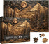 Larkipuzz 3D Mountain Forest Puzzles for Adults 1000 Pieces, Challenging Nature Plant Tree