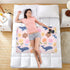 siphylline 52" 34" Cute Cartoon Blue Whale Flowers Extra Large Resuable Potty Training Pad Waterproof Washable Diaper