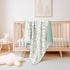 100% 40"x36" Konssy Muslin Baby Blankets for Girls Boys, Cotton Crib Blanket for Infant Toddler, Super Soft
