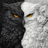 PICKFORU 1000 Yin Yang Owl Puzzle for Adults PiecesBlack and White Puzzles Owl Flowers, Impossible Difficult Hard Bird