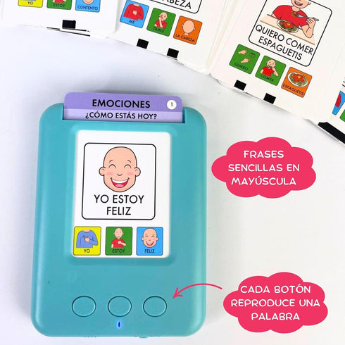 Editorial GEU Toddler Educational Toys | Spanish Learning for Kids | Montessori Talking Flashcards - Pocket Speech |