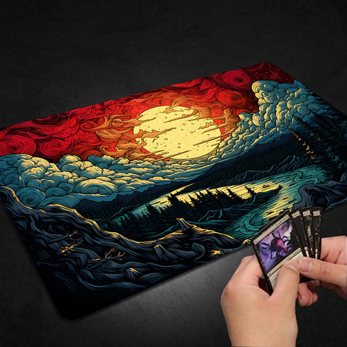 MTG Playmat with Free Storage Bags - Game Mat 24 x 14 inches for TCG and Board Games