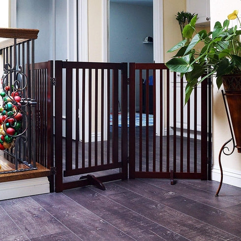 WELLAND Support Feet for 360 Degree Configurable Gate Collection, Espresso, A Pair