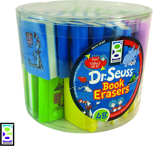 Raymond Geddes 69689 Dr Seuss Book Erasers - Pack of 48 for Kids