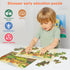 SYNARRY Large Dinosaur Wooden Puzzles for Kids, 4 in 1 Gift Box, Jigsaw Puzzles for Toddlers Ages 2-6