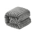 NTBAY Flannel Fuzzy Toddler Blanket, 30x40 Inches, Fluffy Warm Lightweight Reversible Stripes Design, Grey.