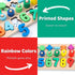 BEKILOLE Wooden Montessori Toys for Kids, Toddler Number Puzzles and Shape Stacker, Educational Math Blocks for 1 Year