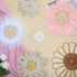 7 Chunful Pcs Boho Wall Basket Decor Rattan Flower Wall Decor Nursery Daisy Flower Woven Macrame Hanging Flowers