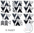 Tents Wall Decals Peel and Stick for Kids, Tribal TeePees Vinyl Stickers for Baby Bedroom Nursery Decor (Black)