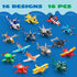 16 Playset, 3+ JOYIN Pcs Pull Back Airplane Toys, Boys Plane Aircraft Incl Helicopter, Fighter, Bomber, Gifts