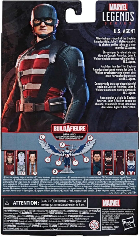 Marvel Legends Series 6-Inch Action Figure Toy U.S. Agent with 2 Accessories, for Kids Ages 4 and Up
