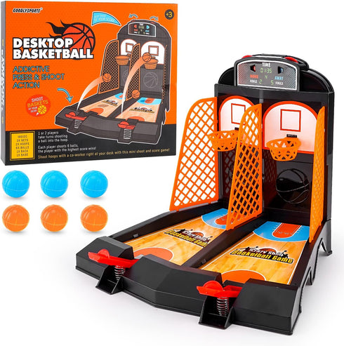 Mini Basketball Game, Tabletop Basketball Toys for Kids and Adults, Desktop Games for Office Stress Relief