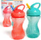 Nuby 2-Pack Easy Grip Cups with Easy-Flo Straw, 10 Ounce, Colors May Vary