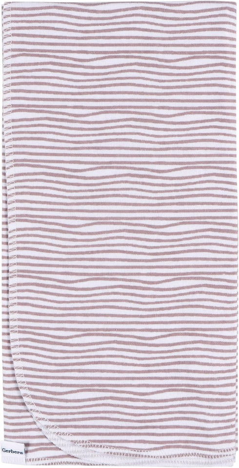 100% 30x30 Inches (Pack 4), Gerber Unisex Baby Cotton Flannel Receiving Blankets of Animals + Geos Neutral, One Size