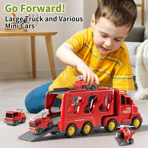 3 4 5 6 3-5, Set, Set 3-9 JUKUDAHU Truck Toys for Years Old Boys, Toddler Car Toys for Toddler Boys Ages Fire Toys Car