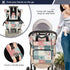 FLildon Backpack Backpack Simple Floral Checkered Diaper Bag Waterproof Mom Travel Tote with Insulated Pockets