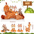 Honoson 5 Set 18'' Mommy 4 Tummy Pcs Valentine Giraffe Stuffed Animals Large Giraffe Plush with Cute Baby Zippered