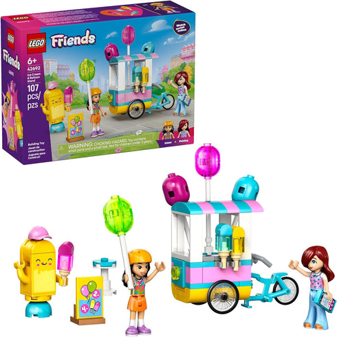 LEGO Friends Ice Cream & Balloon Stand Building Toy for Girls &