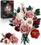 iATOM Pink Roses Flower Bouquet Building Set, Artificial Flowers Botanical Collection Kit for