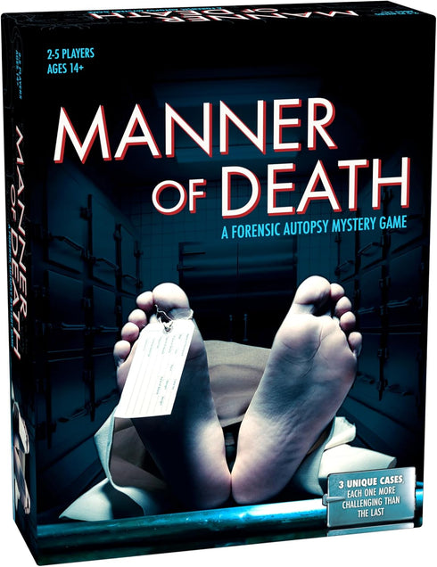3 2-5 14+ Endless Games Manner of Death | True Crime Autopsy Game | Forensic Investigation Mystery with Unique Cases |
