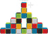 24-Piece Set 12 Infantino Press & Stay Sensory Blocks, Developmental Activity Blocks, Multicolor Stacking Toy