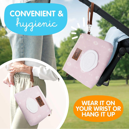 Bumco Diaper Clutch Bag - Portable Wipes Dispenser & Diaper Holder, Airtight Travel Baby Wipes Case, Wipe Dispenser