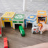 Melissa & Doug Nesting and Sorting Blocks - 6 Buildings, 6 Wooden Vehicles, FSC Certified