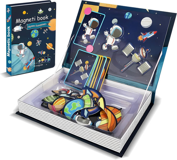 Space Magnetic Travel Game Montessori STEM Quiet Toys for Toddlers 3-5 with