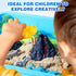 2.2lbs Set 35pcs 3+ Billeeit Animal Sensory Bin Sand Toy, Play Sand Kit w/lid and Moldable Sensory Sand, Molds, Tools
