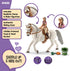 7 Playset 5+ 41433 Schleich Horse Club - PC Rider and Horse Toy with Accessories - Realistic Rider and Lipizzaner Mare