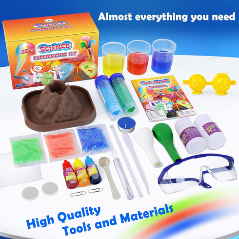 UNGLINGA 30+ Experiments Science Kits for Kids, Educational STEM Project Activities, Chemistry Set, Volcano Eruption