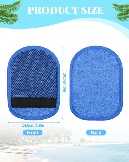 Aecsze 2 PCS Sand Remover for Beach, Soft Wipe Off Mitts for Sand Removal, Ideal for Beach, Volleyball, Surf