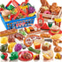 Play Food Sets for Kids Kitchen, Global Cuisine Toddler Cutting Fake Food