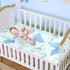 SyXIOP 28" 52" Watercolor Butterflies Light Blue Cooling Baby Crib Mattress x washablraining Pads for Baby&Toddler