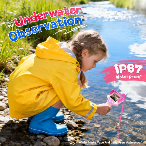 FunforFun! 5 6 7 8 9 10 32G Borescope Snake Camera with Light, Kids Outdoor Toys for Year Old Girl, STEM Educational