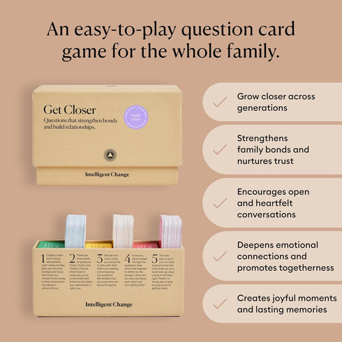 100 Intelligent Change Get Closer: Family Bonding Question Card Game, Conversation Starters with Fun Questions