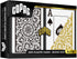 Copag 1546 Design 100% Plastic Playing Cards, Bridge Size (Narrow) Black/Gold (Jumbo Index, 1 Set)