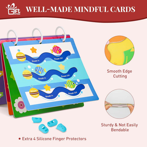 3+ GiftAmaz Mindful Maze Boards, Calming Toys for Kids, Finger Path Breathing Boards, Calming Corner Items Kids Social