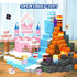 150 3 4 5 6 7 3-5 4-8 PCS Princess Castle Magnetic Blocks, Easter Gifts for Kids Year Old - Ice & Fire Magnetic Tiles