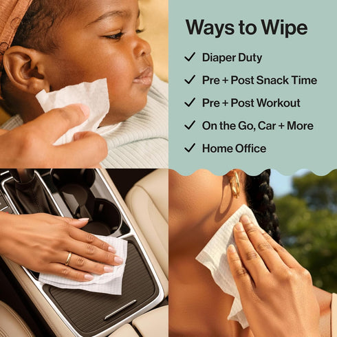 288 Count The Honest Company Hypoallergenic Multi-Use Baby Wipes for Sensitive Skin, Geo Mood