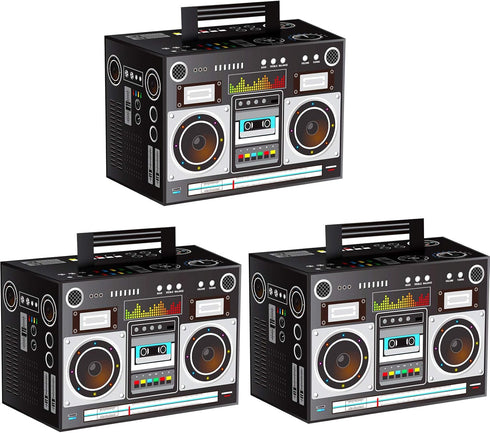 Sumind 80s Boombox Decorations Novelty Boom Favor Boxes, Retro Hip Hop Theme Party Favors (6 Pieces)